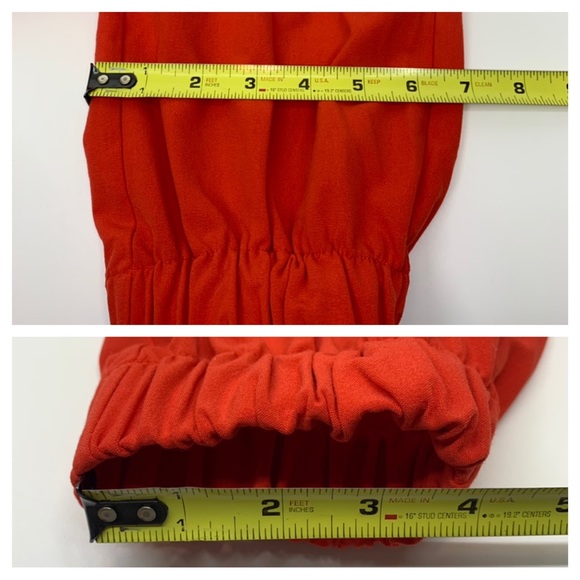 New York & Company Deep Orange Belted Pants Jogger Taper Elastic Slim Ankle - Picture 16 of 16